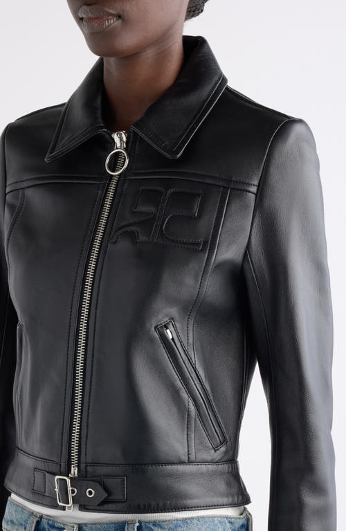 Courrèges Veste En Cuir D'agneau In Black