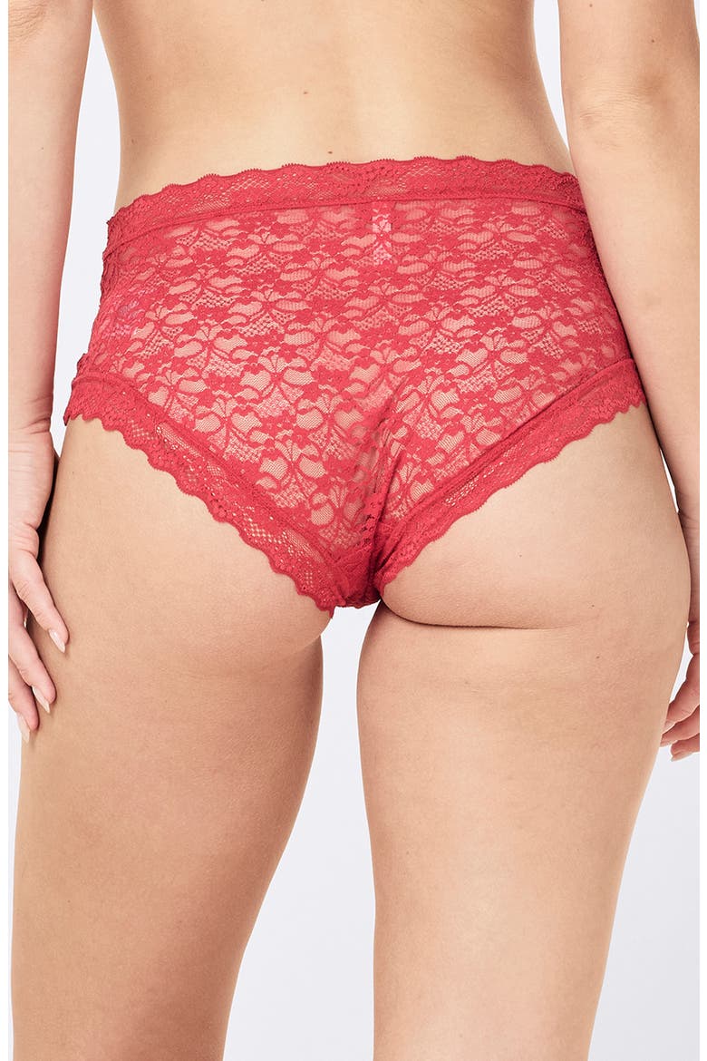Lulu Lace High Waist Knickers, Alternate, color, AMOUR ROSE