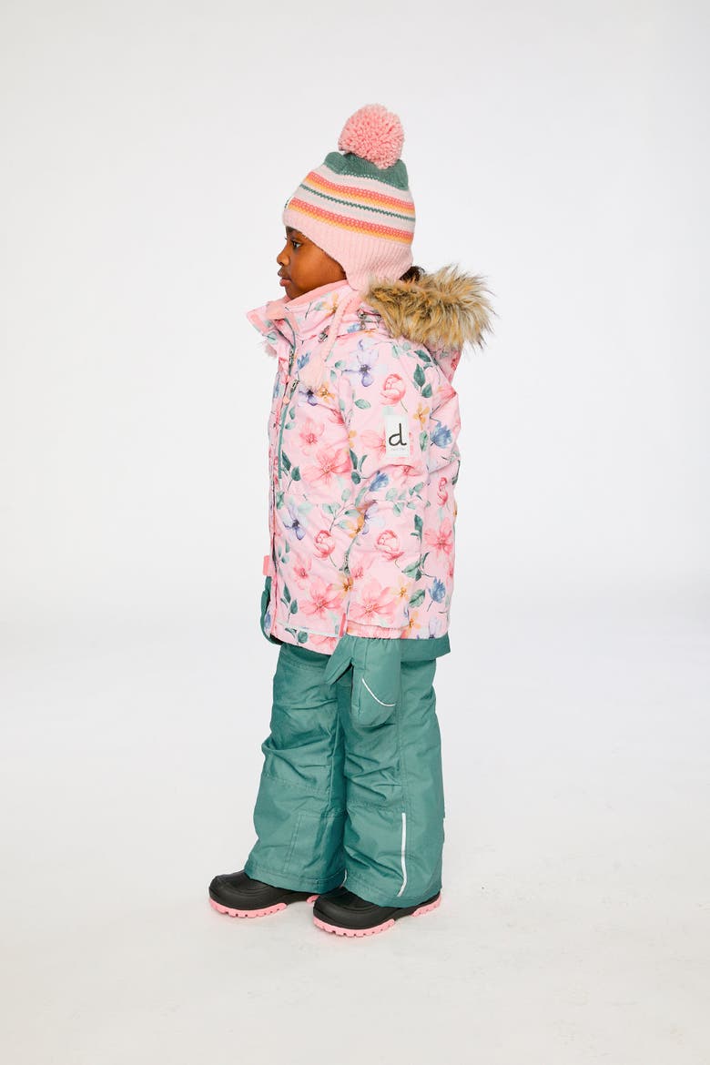 Play Vintage Floral Jacket & Reinforced Pants Two Piece Snowsuit, Alternate, color, Pink Flower Print