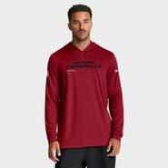 Nike Men's Nike Cardinal Arizona Cardinals Sideline Pure Fury Performance Long Sleeve Hoodie T-Shirt