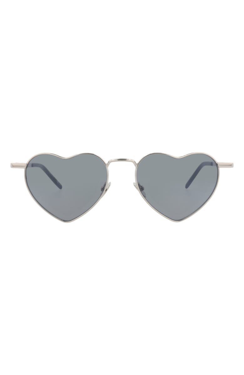 Saint Laurent 52mm Heart Sunglasses, Main, color, 