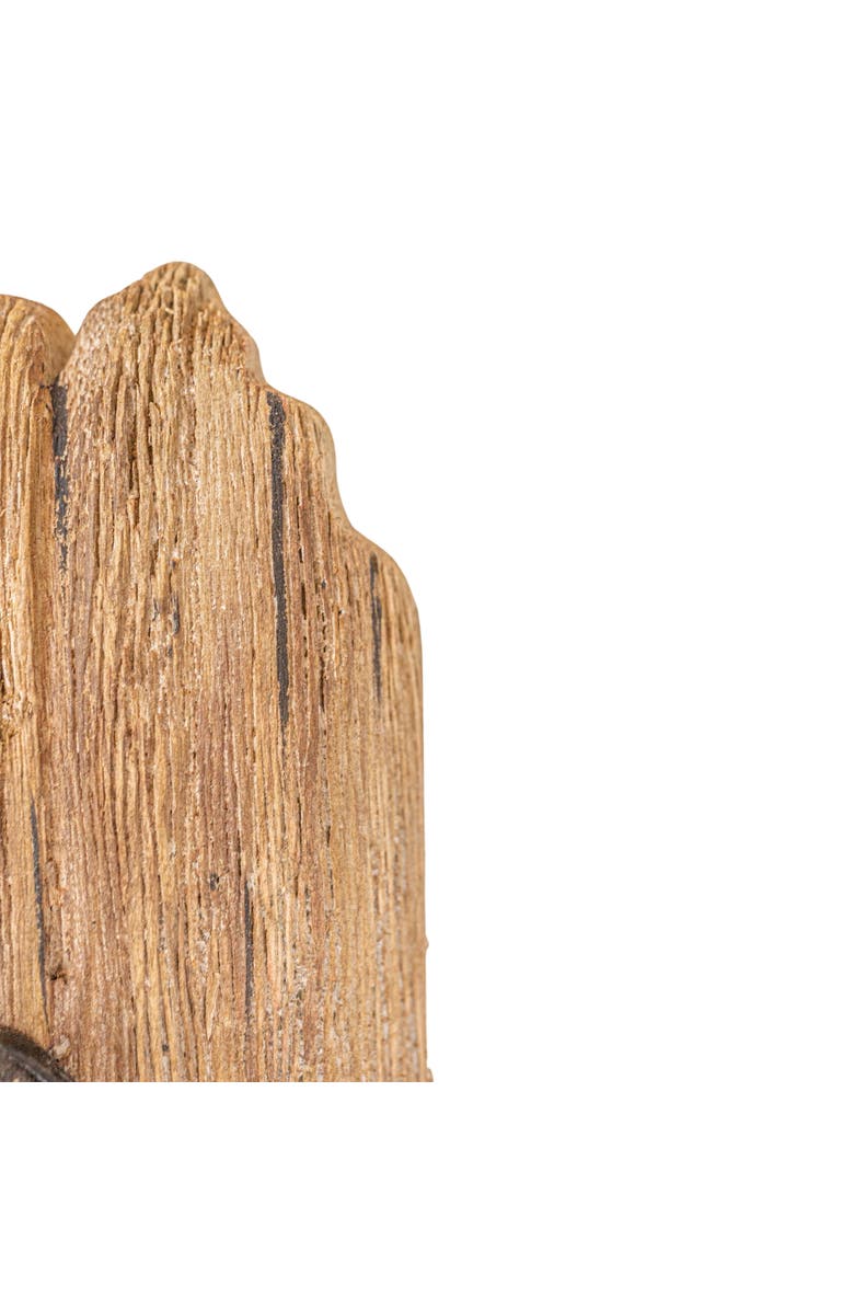 Foreside Home and Garden Rustic Wall Hook Natural Wood & Metal, Alternate, color, Brown