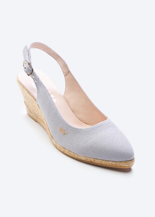 Viscata Palomera Canvas Espadrille Wedges In Ash