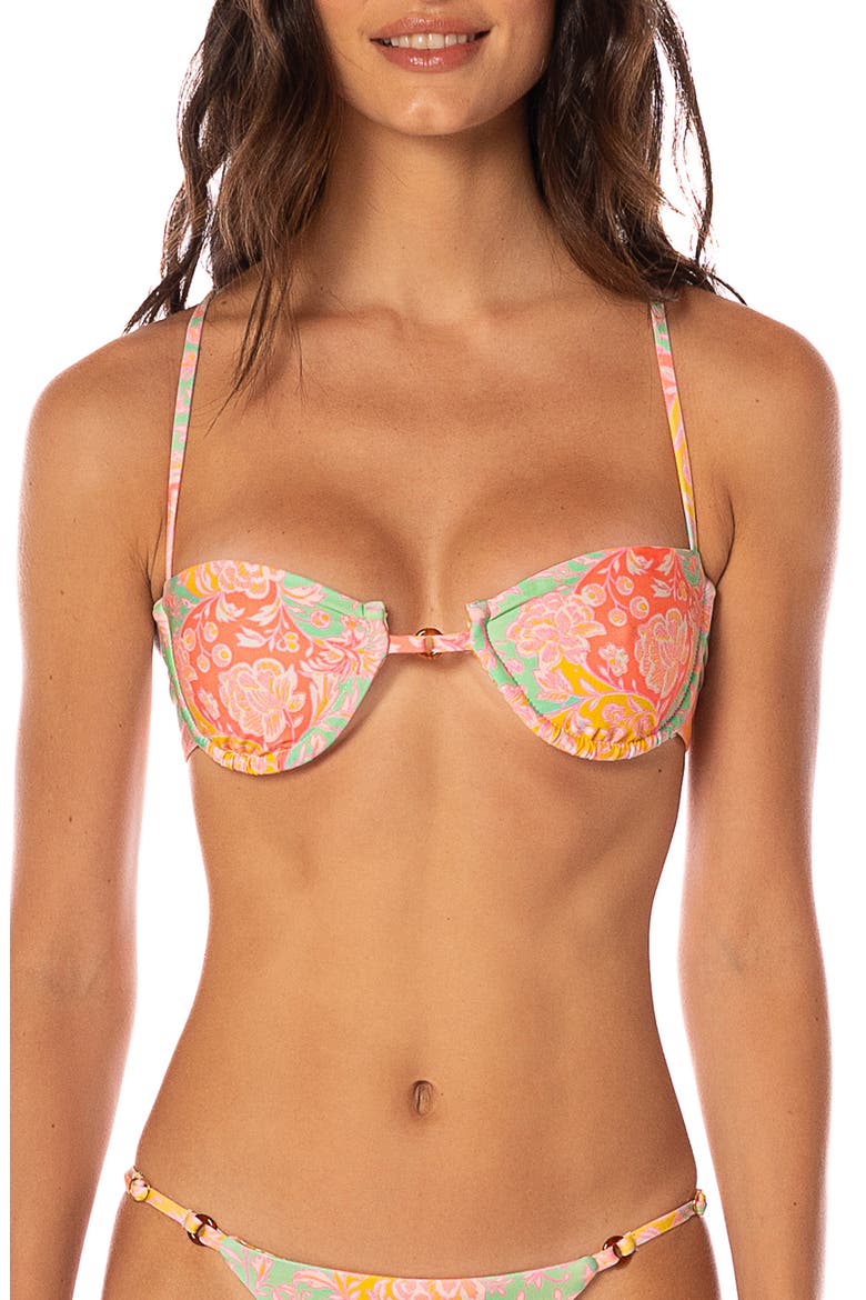 Arabian Nights Amatista Underwire Reversible Bikini Top, Main, color, BRIGHT YELLOW