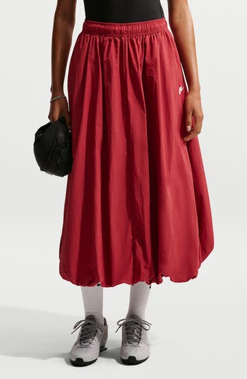 Nike Sportswear Bubble Hem Water Repellent Midi Skirt | Nordstrom