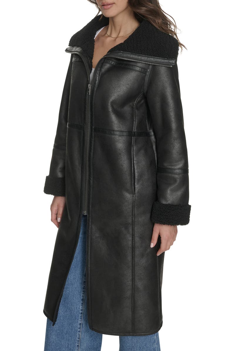 Levi's<sup>®</sup> Faux Shearling Coat, Alternate, color, Black
