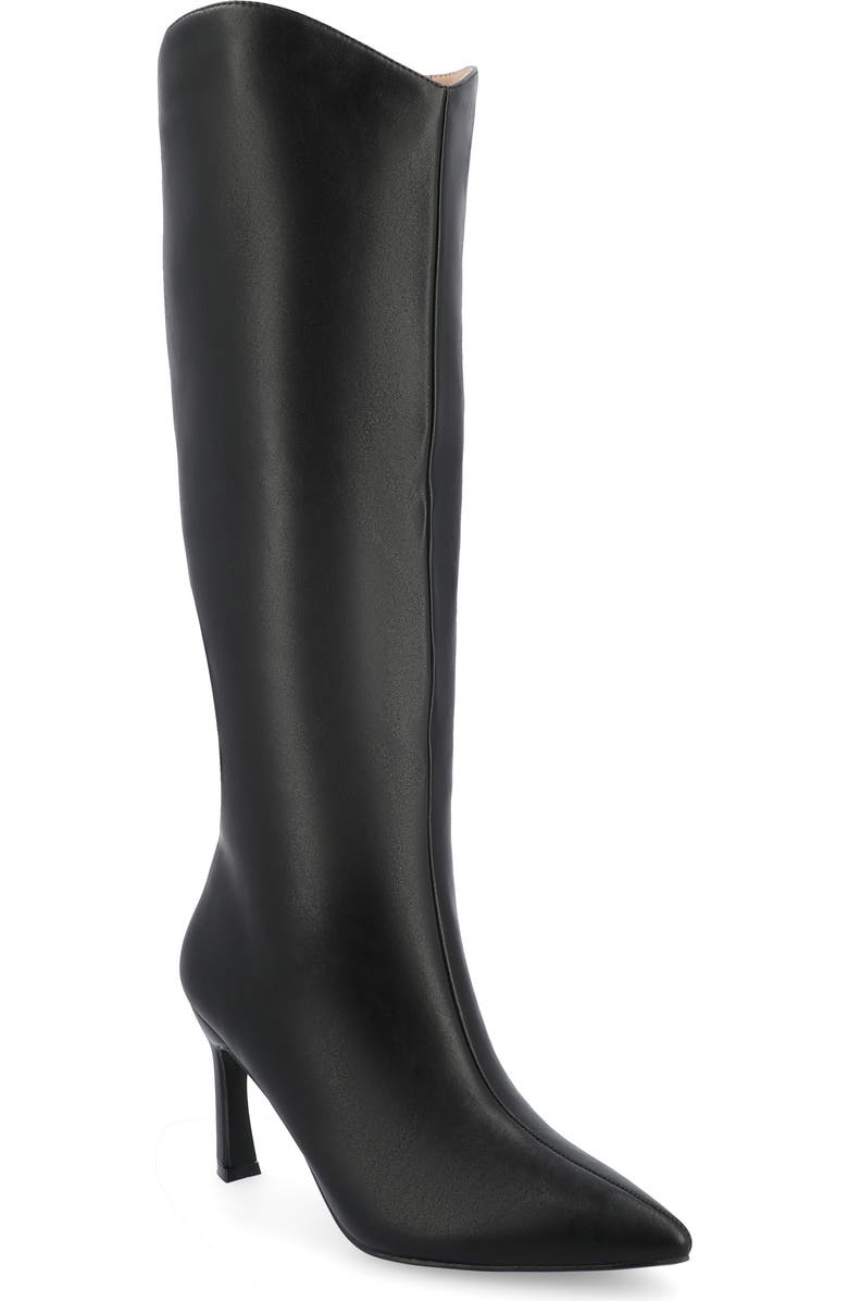 Journee Collection Rehela Pointed Toe Boot, Main, color, Black