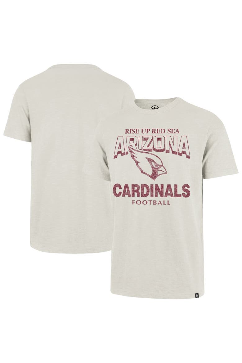 Men's '47  Natural Arizona Cardinals Head On Scrum Slub T-Shirt, Main, color, Natural