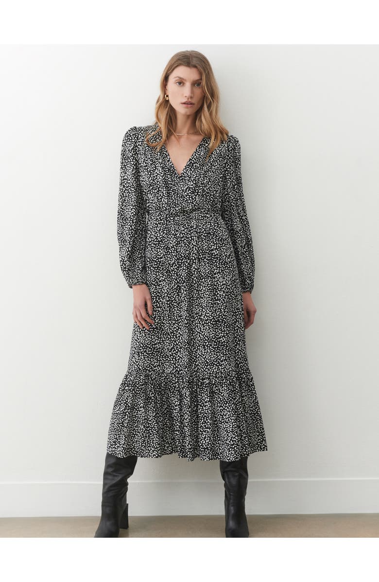 Finery London Suzie Polka Dot Dress, Main, color, Black Dot