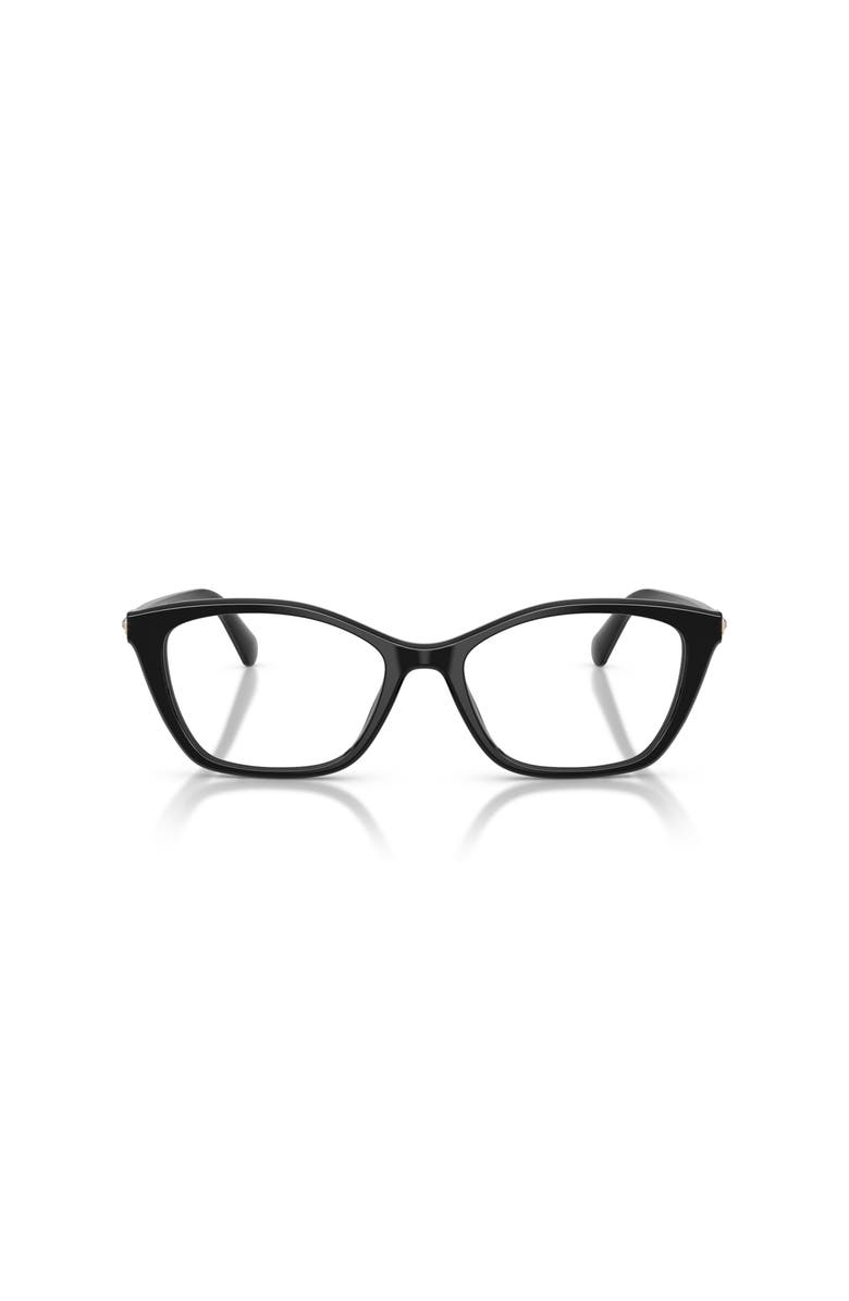 Swarovski 54mm Rectangle optical glasses, Alternate, color, Black