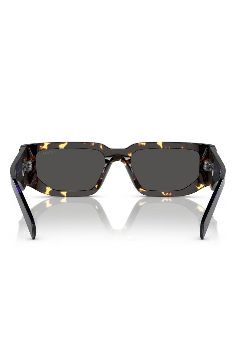 Prada 56mm Rectangular Sunglasses, Alternate, color, Net Gray