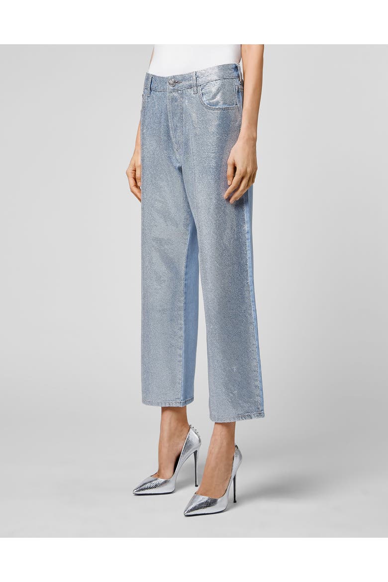 High Rise Jeans Women, Main, color, GrisailleTurquoise