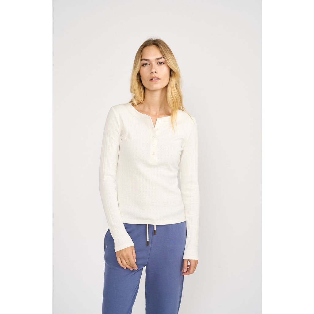 Marea Pointelle Long Sleeve Henley