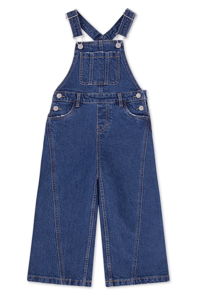 Kids' Denim Cargo Overalls, Main, color, FAR AND WIDE