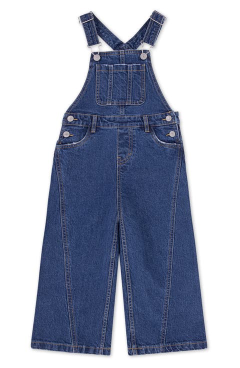 Kids' Denim Cargo Overalls (Big Kid)