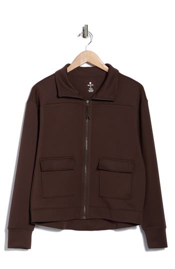 Apana Serene Zip Jacket In Brown