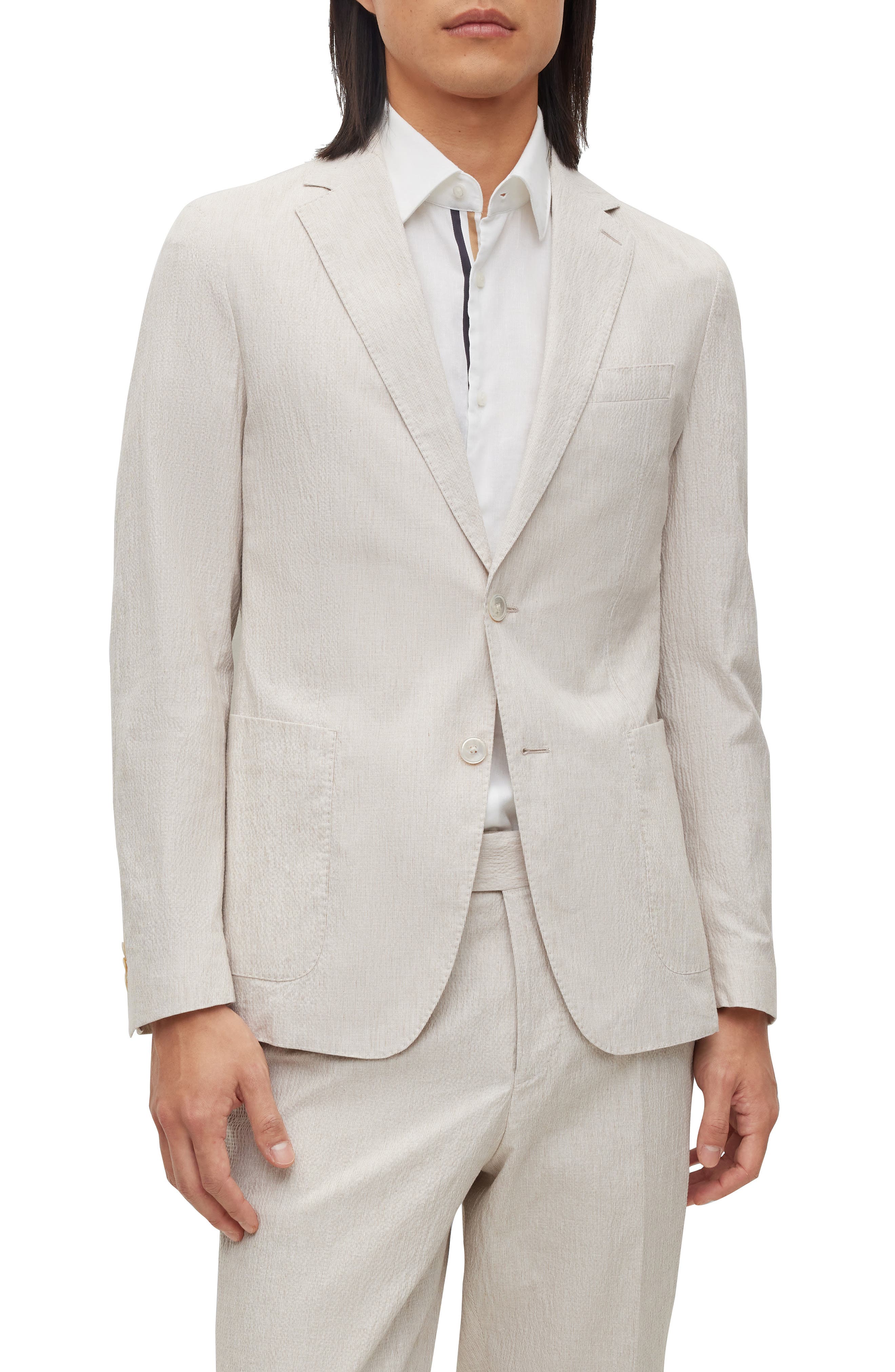 BOSS Stretch Cotton & Linen Sport Coat