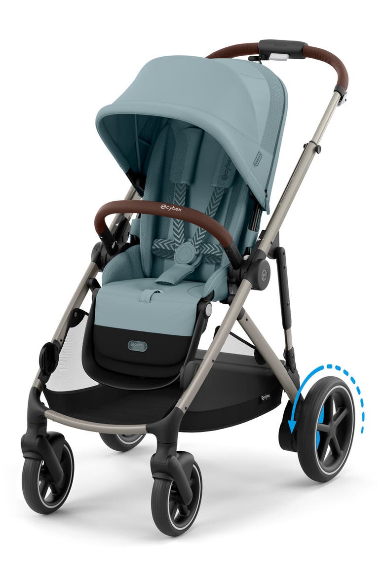 e-Gazelle S Stroller, Main, color, TAUPE/ STORMY BLUE