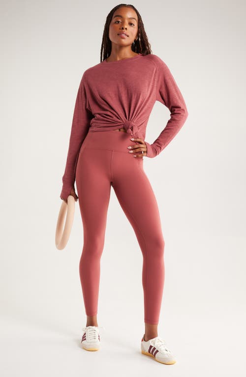 Zella Relaxed Washed 2.0 Long Sleeve Slub Tee In Pink