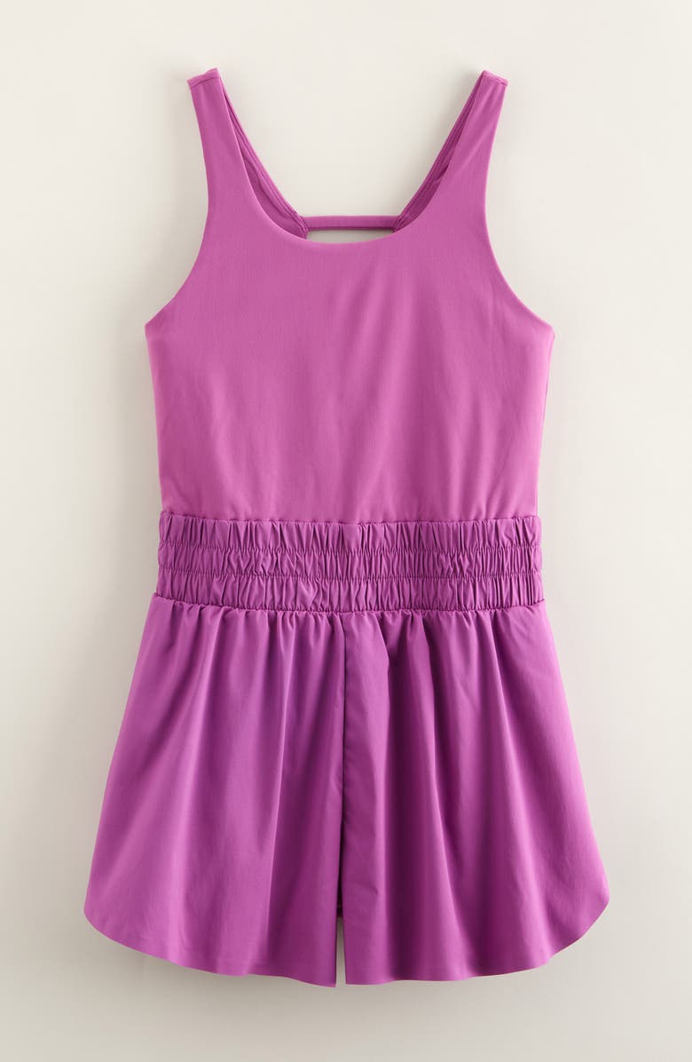 Zella Girl Kids' One & Done Romper, Main, color, Purple Hail