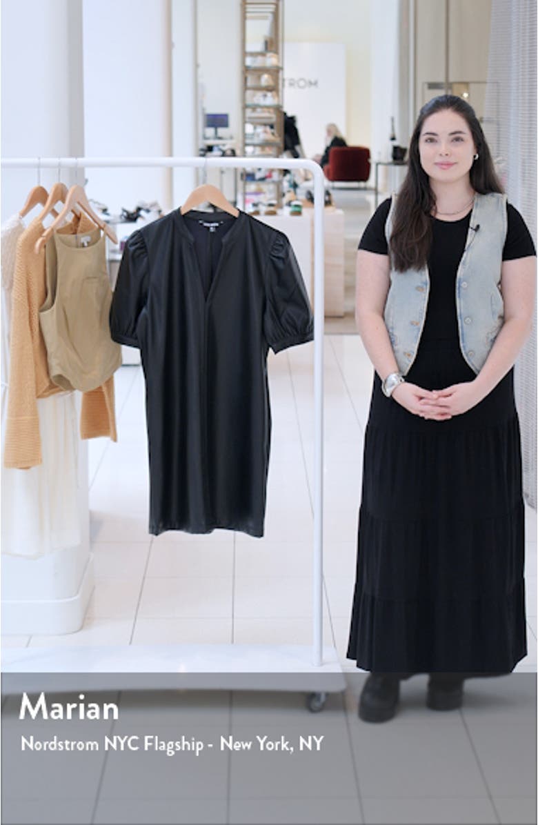 Jane Faux Leather Minidress, sales video thumbnail