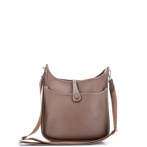 Pre-owned Hermes Hermes Evelyne Bag Gen Iii Clemence Pm In Brown