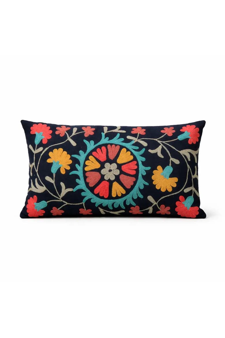 Indigo Artisan Aari Pillow | Cotton Fabric, Main, color, Blue