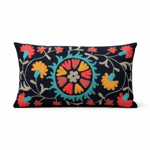 Indigo Artisan Aari Pillow | Cotton Fabric