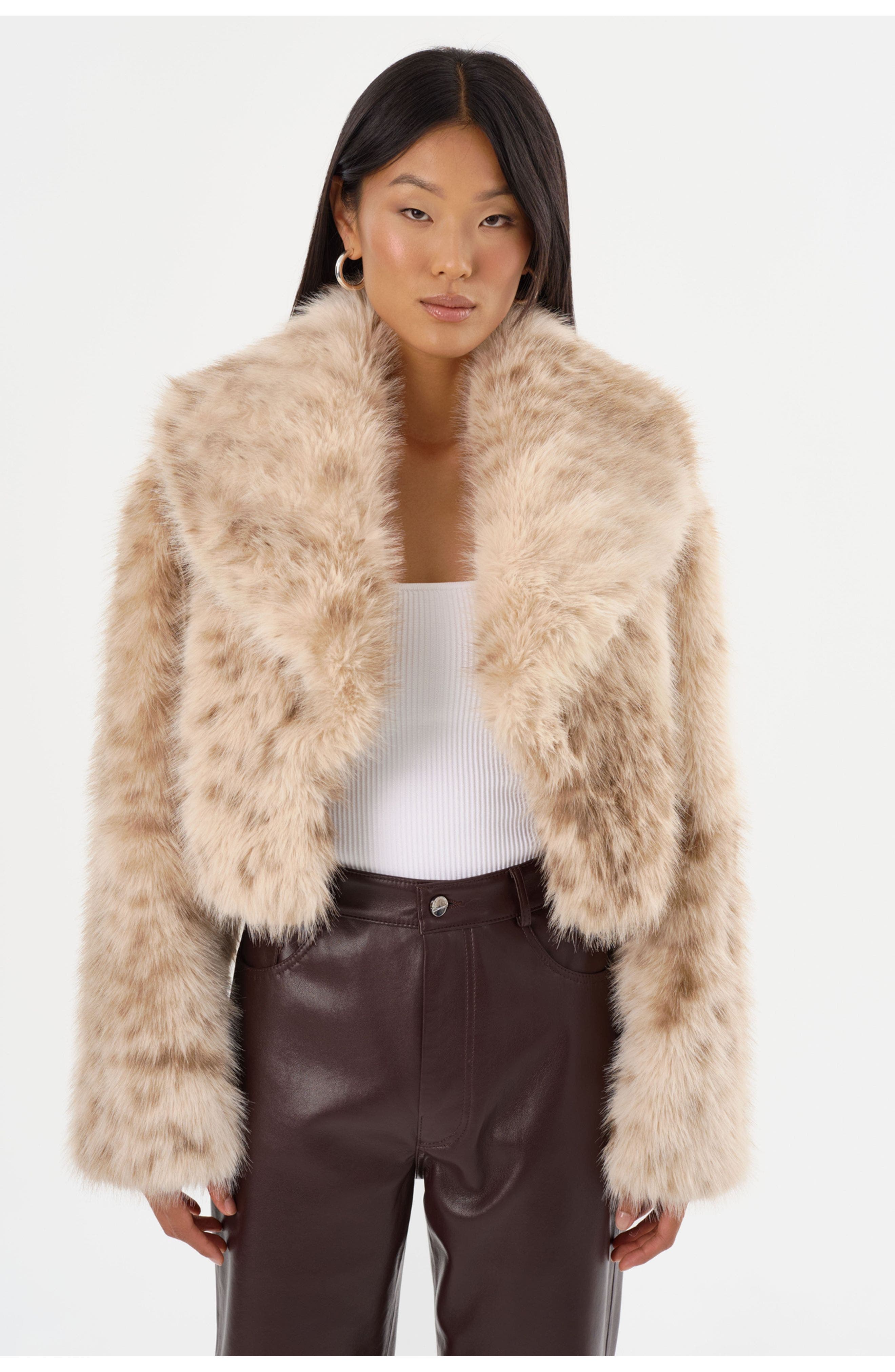 Danika Leo | Faux Fur Crop Jacket