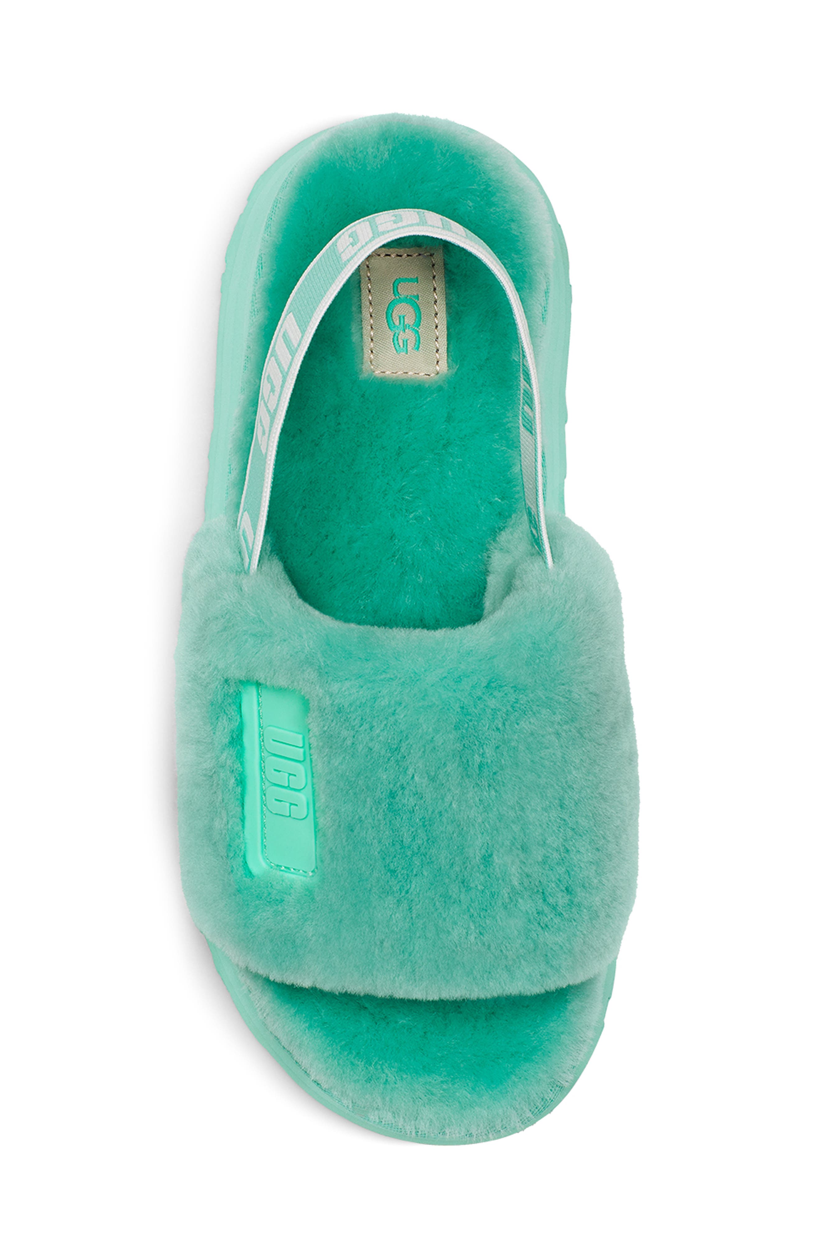 Disco Genuine Shearling Slingback Slipper, Alternate, color, TIDE POOL