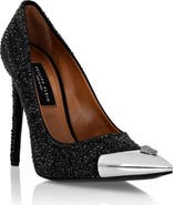 PHILIPP PLEIN Satin Hi-Heels Mix Strass Women