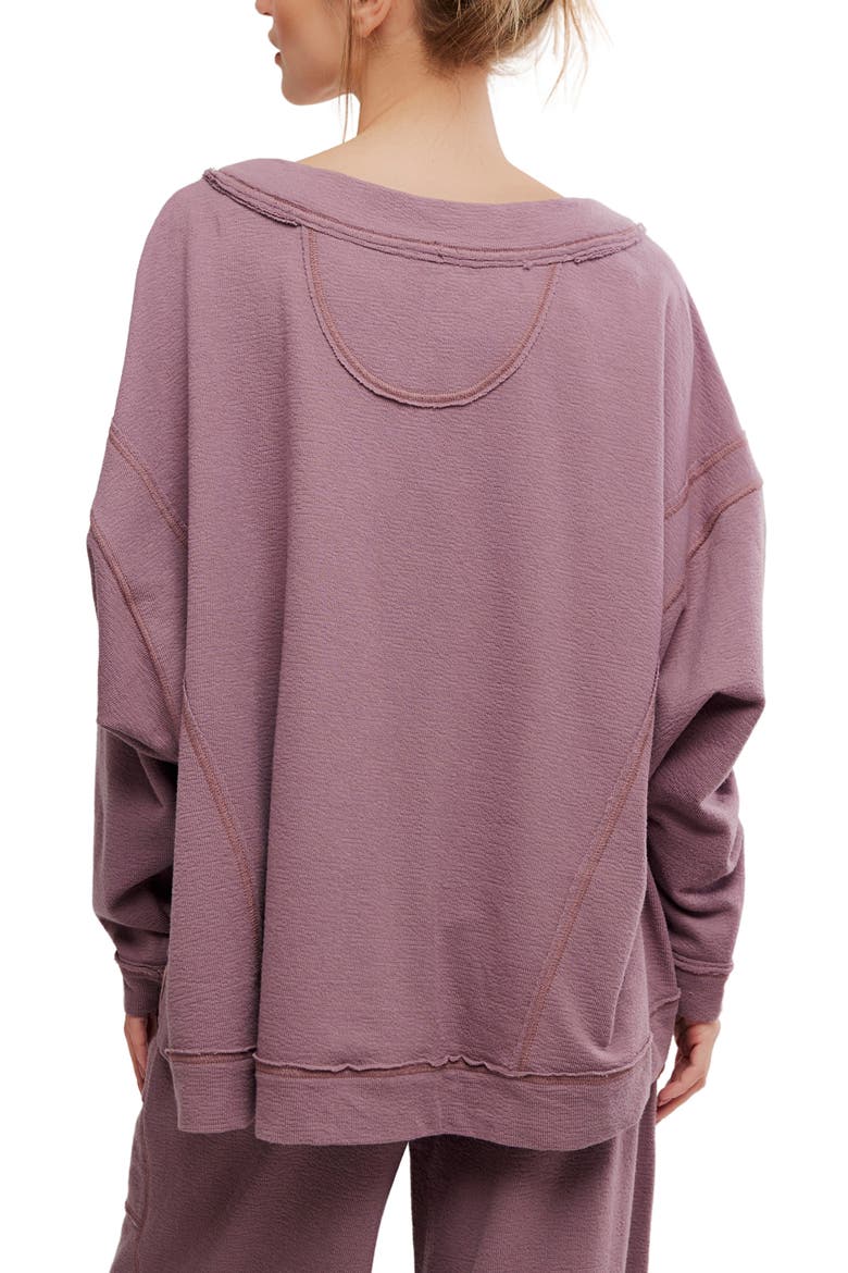 Intimately FP Staycation Pullover, Alternate, color, ELDERBERRY TEA