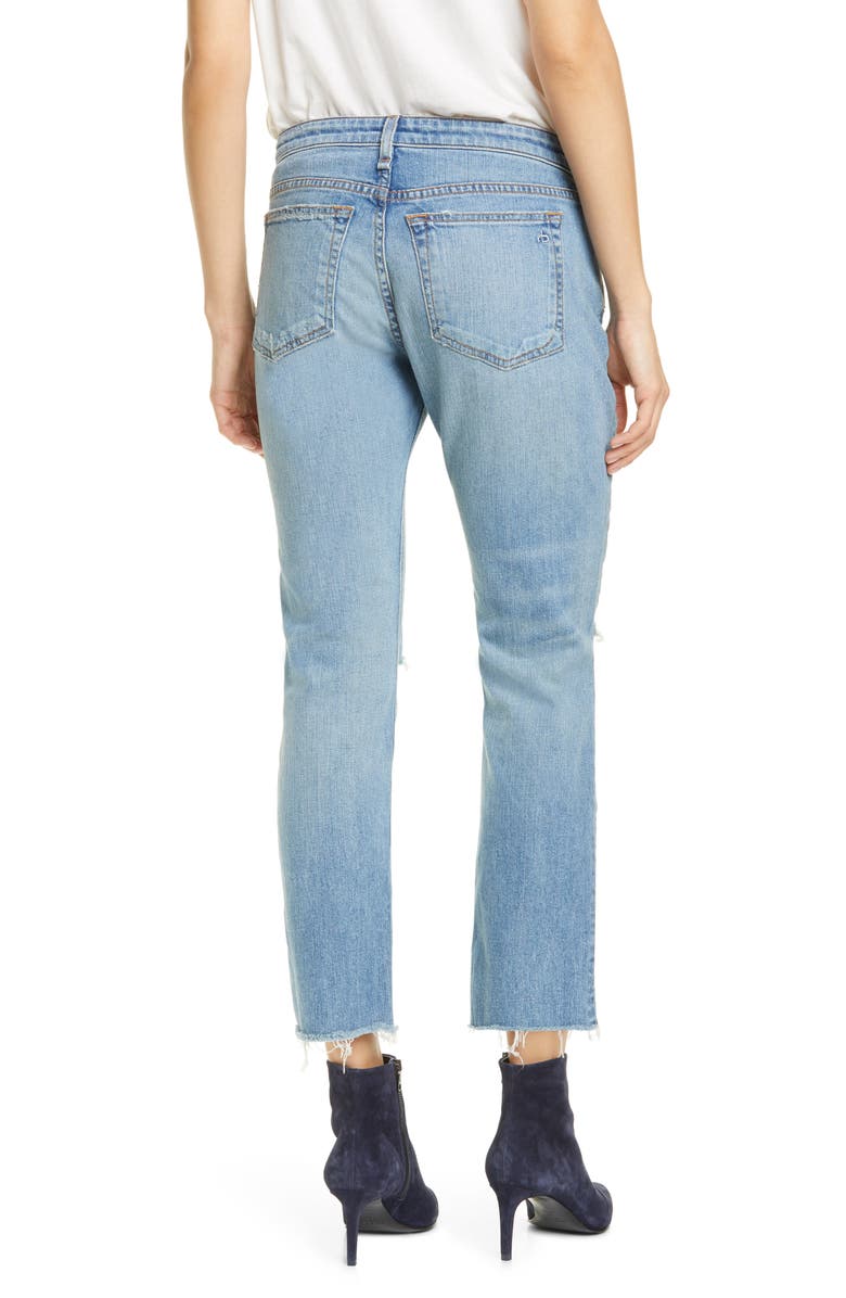 rag & bone Dre Ripped Ankle Slim Boyfriend Jeans, Alternate, color,