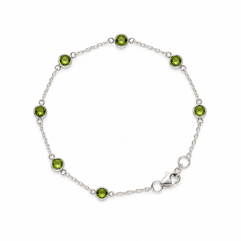 August Birthstone Bracelet Peridot