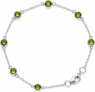 Zuvan August Birthstone Bracelet Peridot