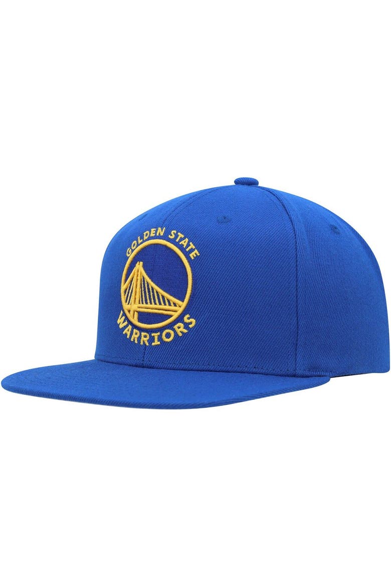 Men's Mitchell & Ness Royal Golden State Warriors Side Core 2.0 Snapback Hat, Alternate, color, Royal