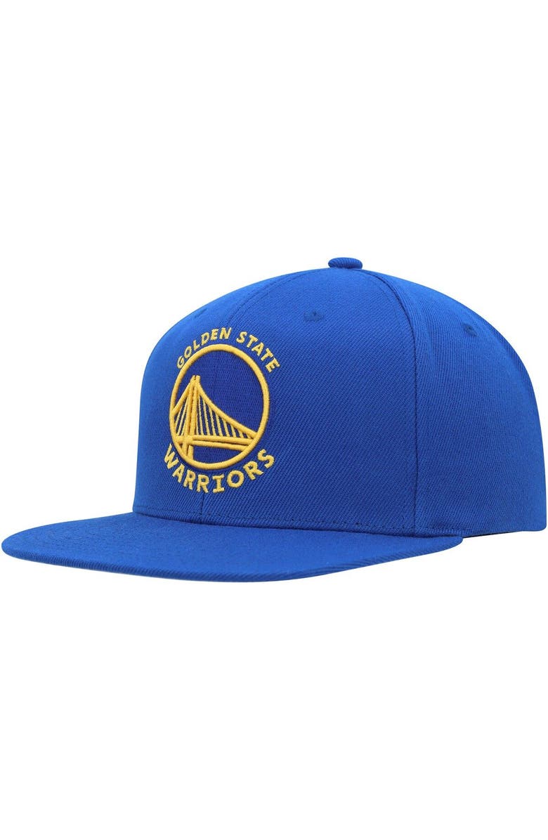 Mitchell & Ness Men's Mitchell & Ness Royal Golden State Warriors Side Core 2.0 Snapback Hat, Alternate, color, Royal