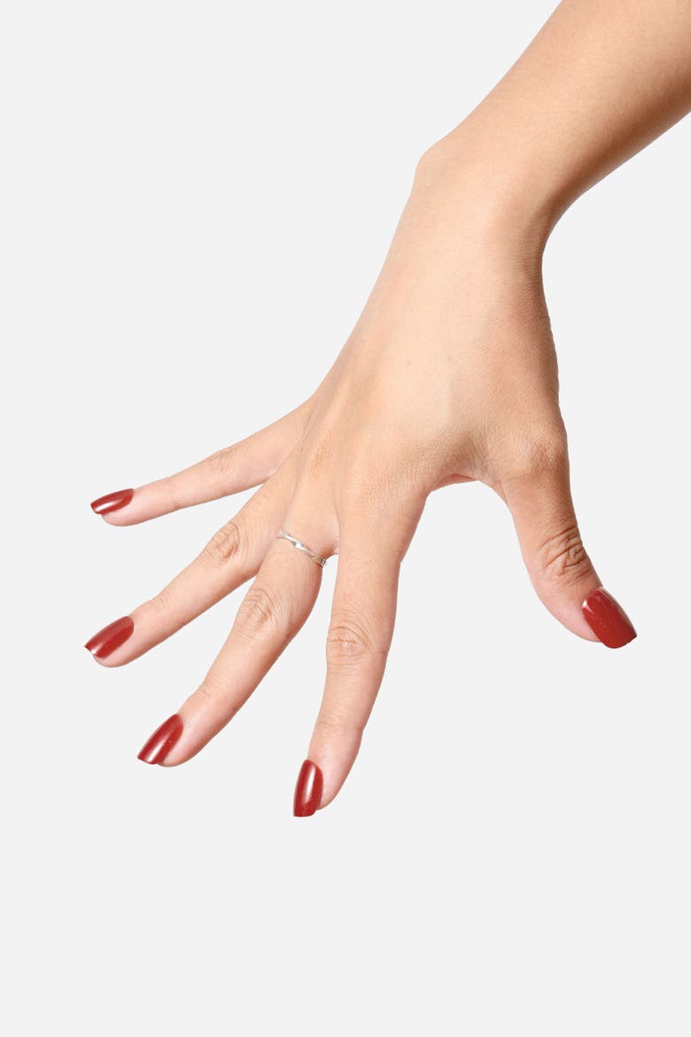 Basic But Make It Boss Square Press on Nails, Alternate, color, Red