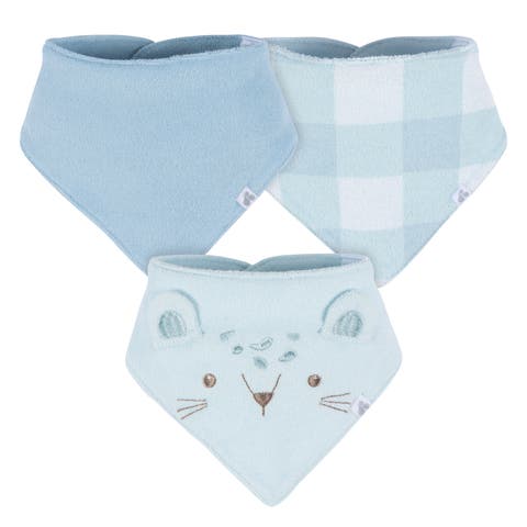 Bandana Bibs 3-Pack Multi Blue Patterns (Baby)