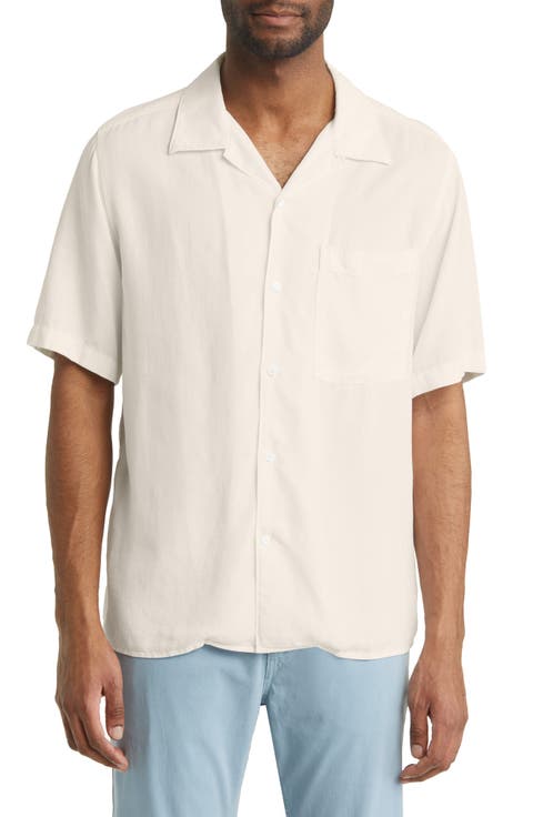 Julio 5029 Short Sleeve Lyocell & Linen Button-Up Camp Shirt