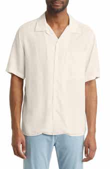 NN07 Julio 5029 Short Sleeve Lyocell & Linen Button-Up Camp Shirt