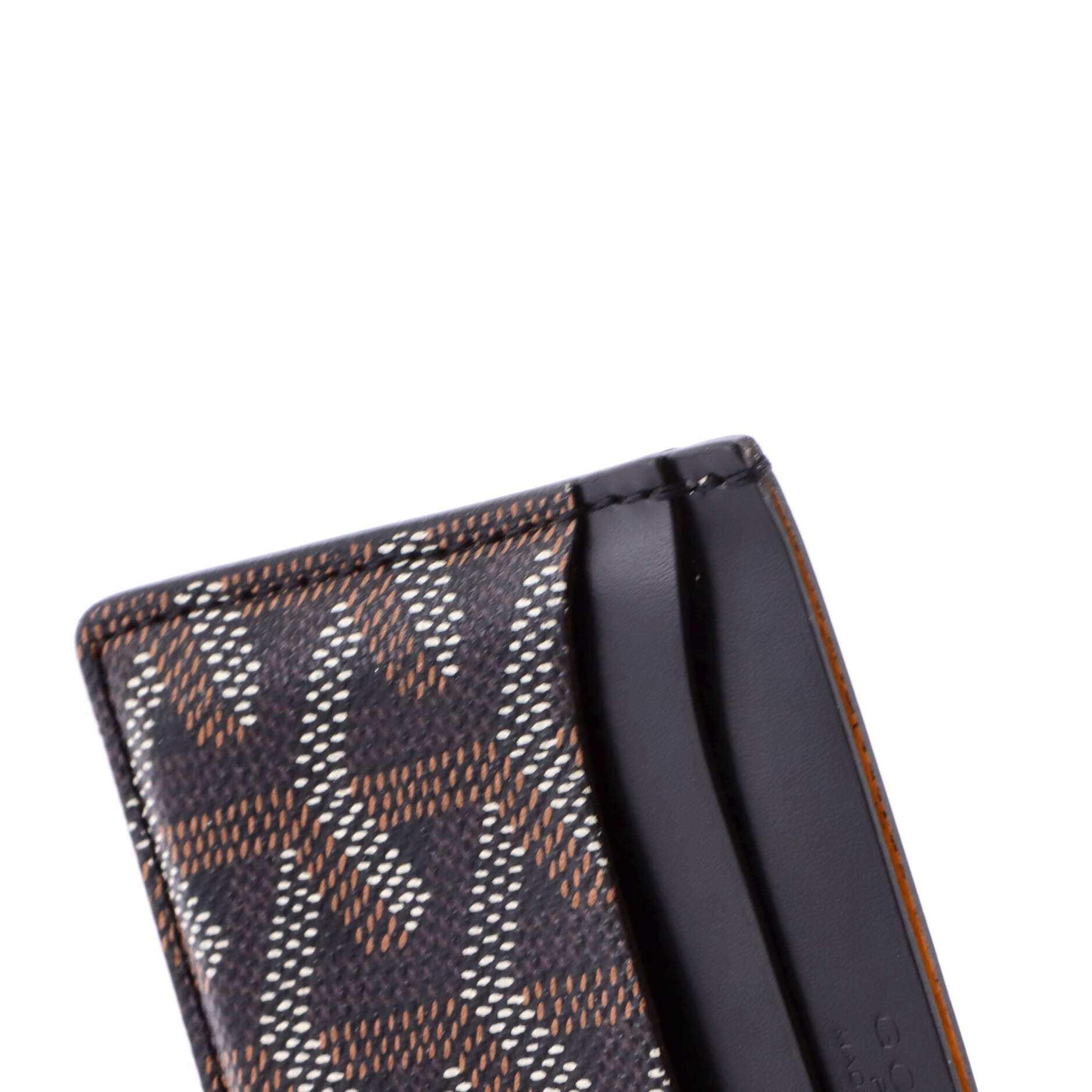 Saint Sulpice Card Holder Coated Canvas, Alternate, color, Black