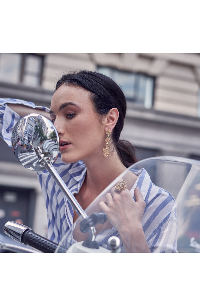 Daniela Millan Jewelry Sculpture Asymmetrical Earrings, Alternate, color, Gold