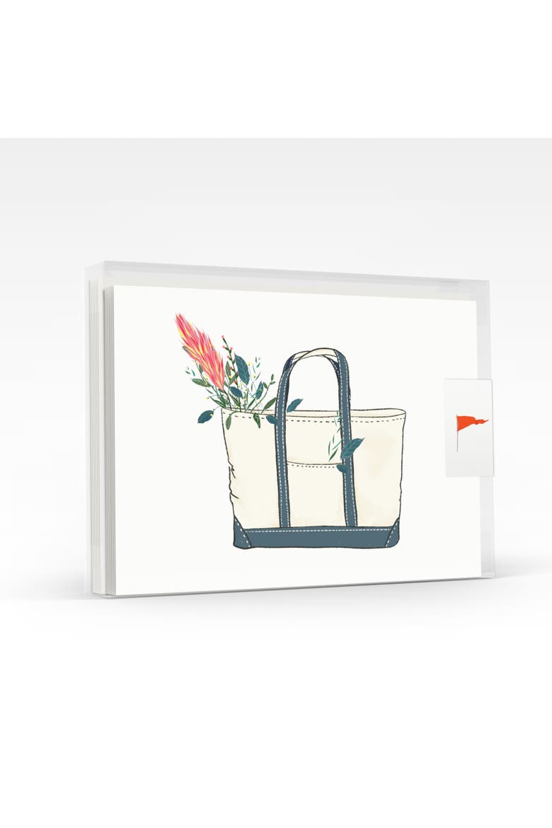 Tote Bag With Flowers Greeting Card Pack Set, Main, color, Multi-Pack