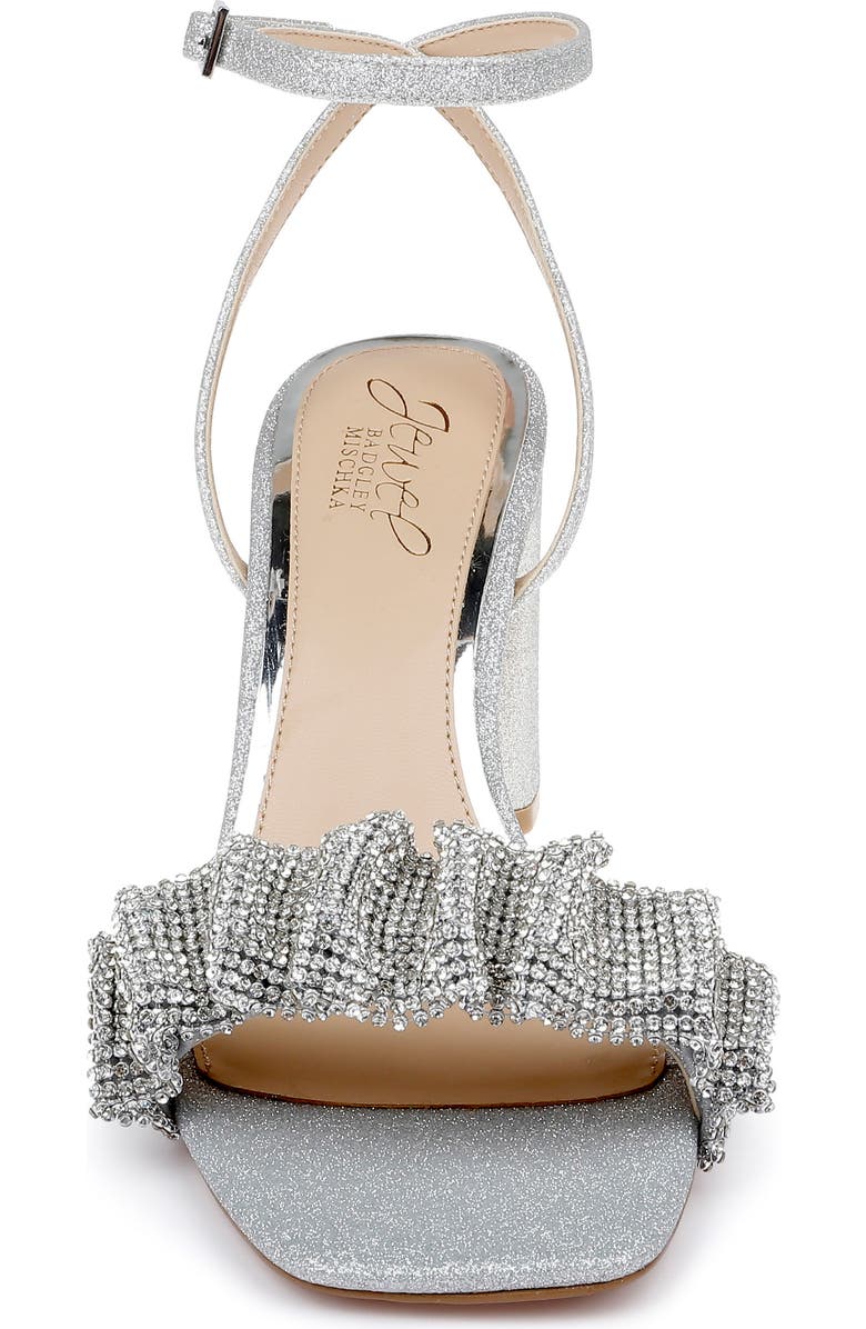 Jewel Badgley Mischka Rita Sandal, Alternate, color, Silver Gli