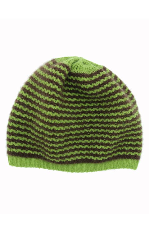 Stripe Cashmere Beanie