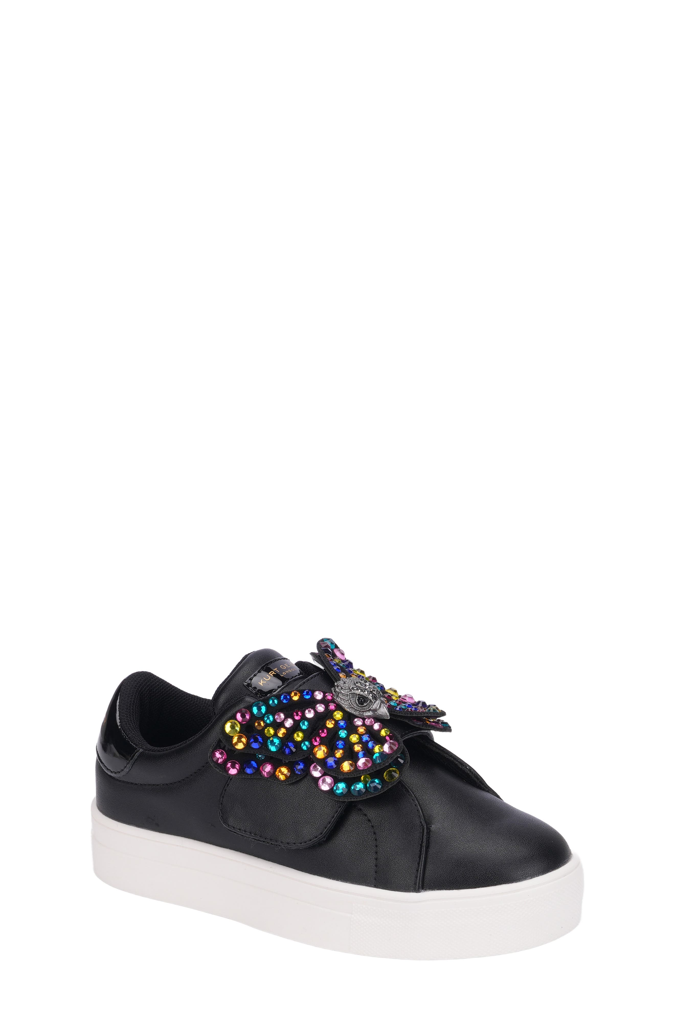 Kids' Mini Laney Butterfly Sneaker, Main, color, BLACK