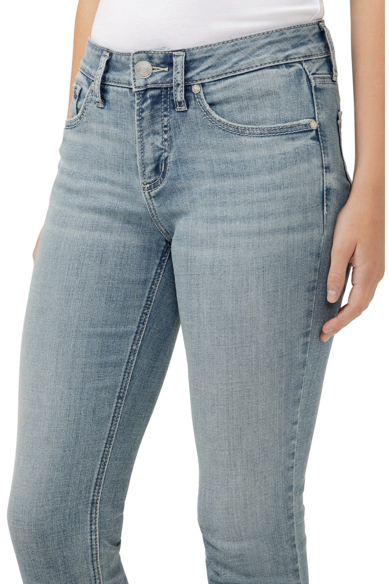 Suki Curvy Raw Hem Mid Rise Ankle Straight Leg Jeans, Alternate, color, INDIGO