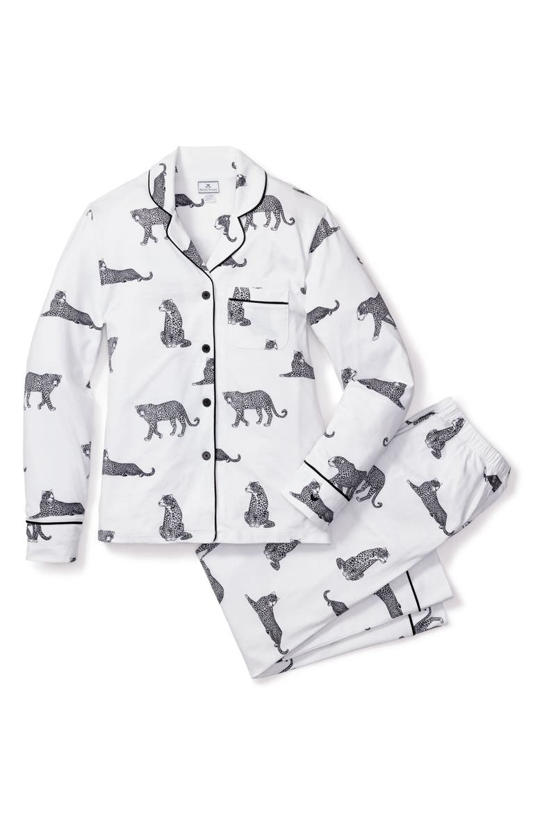 Petite Plume Panther Print Pajamas, Alternate, color, 
