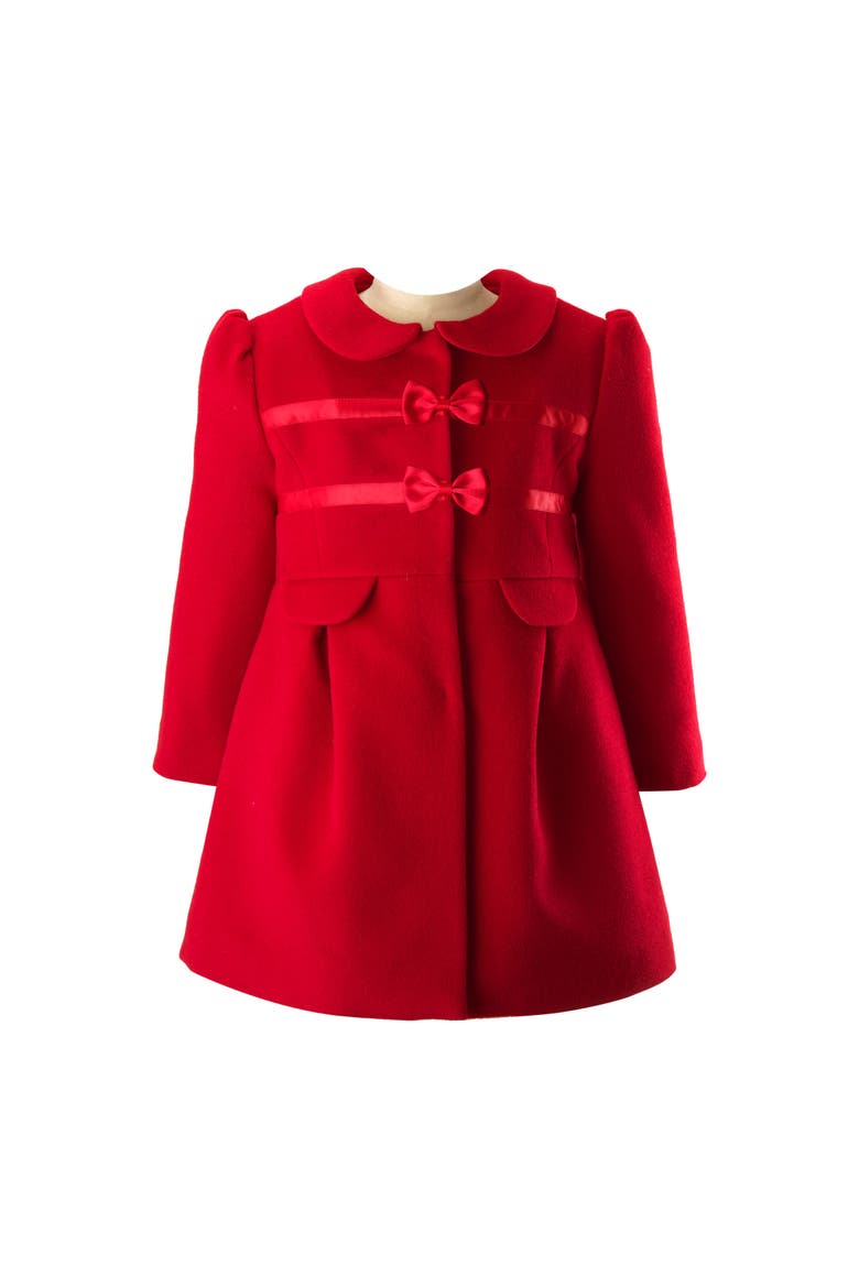 Bow Trim Coat, Main, color, Red